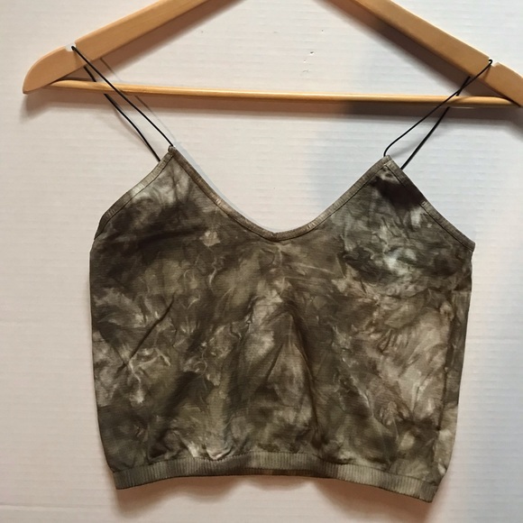 Sold!! NWOT Free People Brami Green Tie Dye Tank - Picture 3 of 8